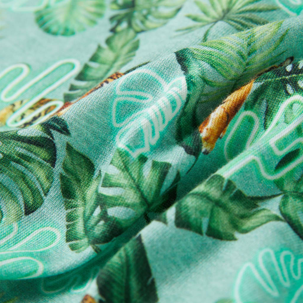 Kinder-T-Shirt Hellgrün Melange 128