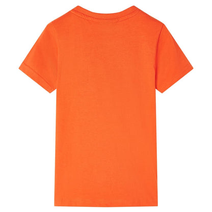 Kinder-T-Shirt Dunkelorange 140