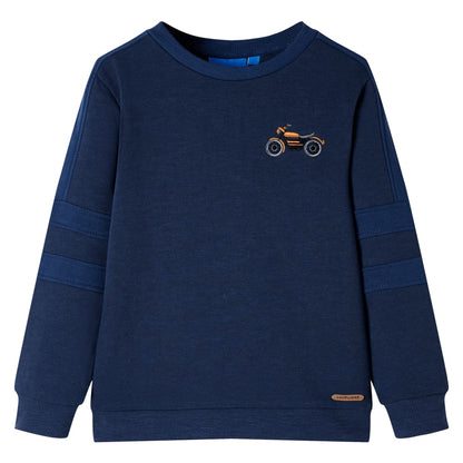 Kinder-Sweatshirt Marineblau Melange 104