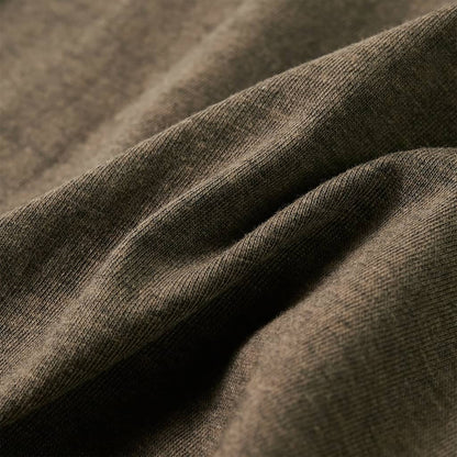 Kinder-Langarmshirt Khaki Melange 116