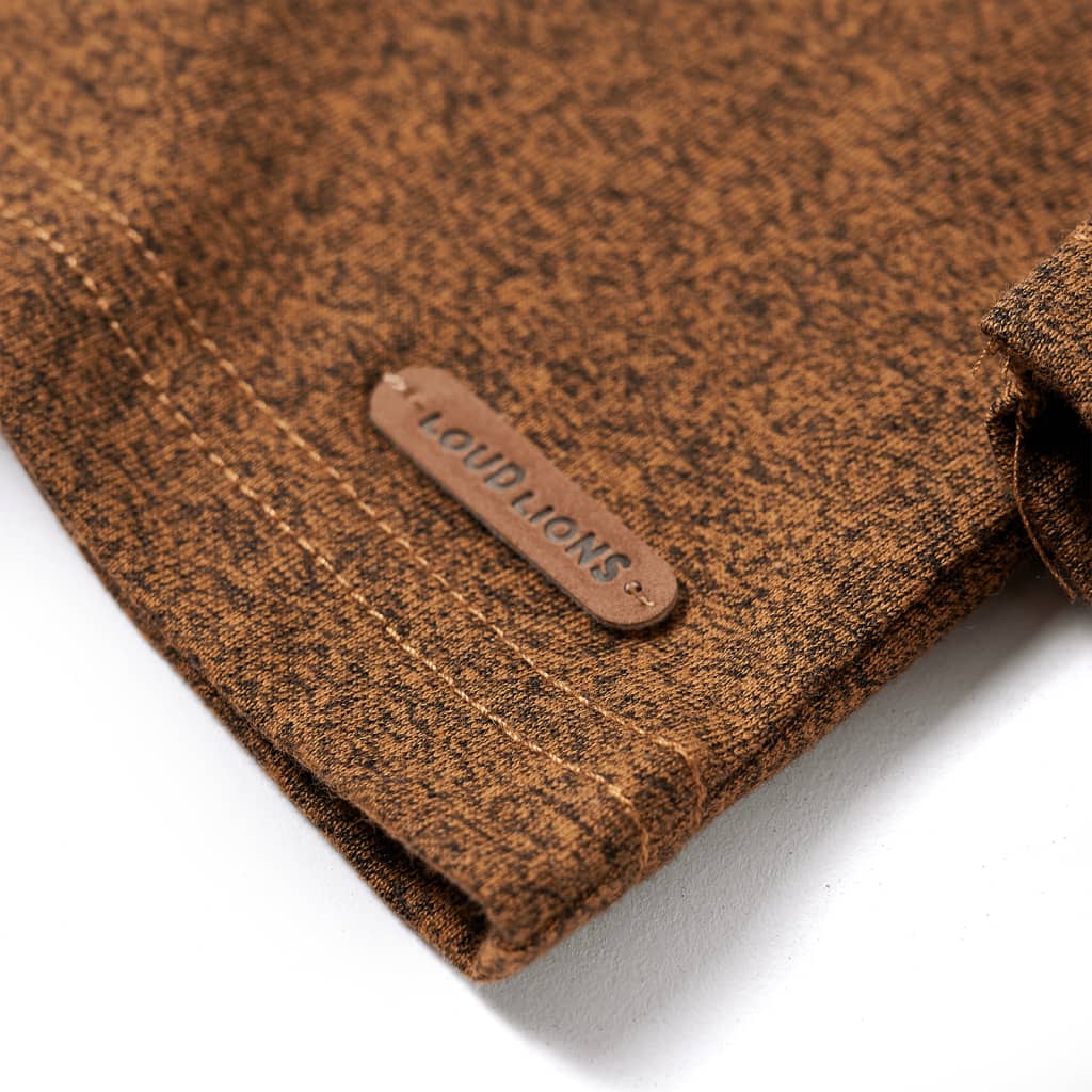 Kinder-Langarmshirt Cognac Melange 104