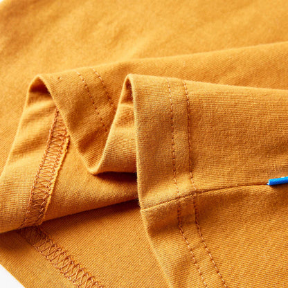 Kinder-Langarmshirt Dunkles Ocker 104