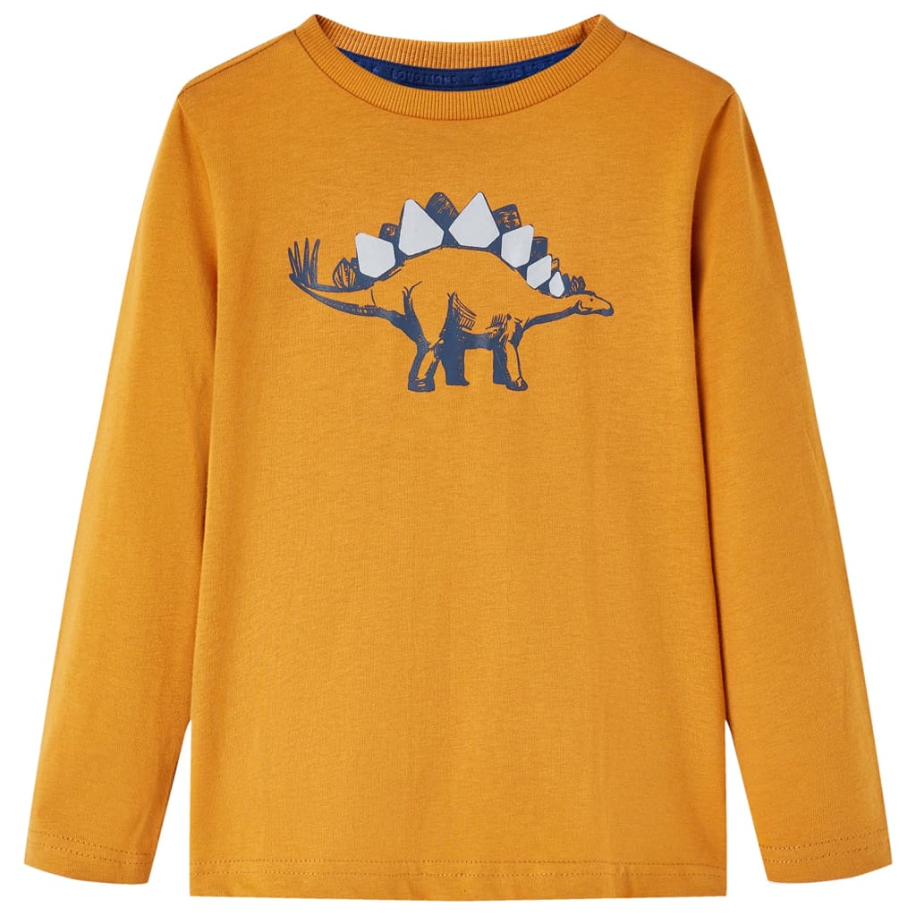 Kinder-Langarmshirt Dunkles Ocker 116