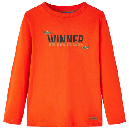 Kinder-Langarmshirt Hellorange 116
