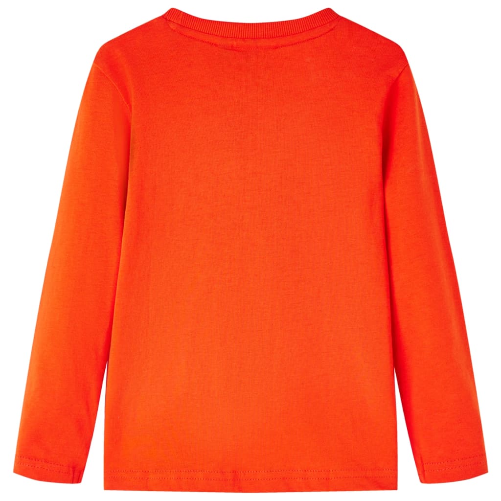 Kinder-Langarmshirt Hellorange 128
