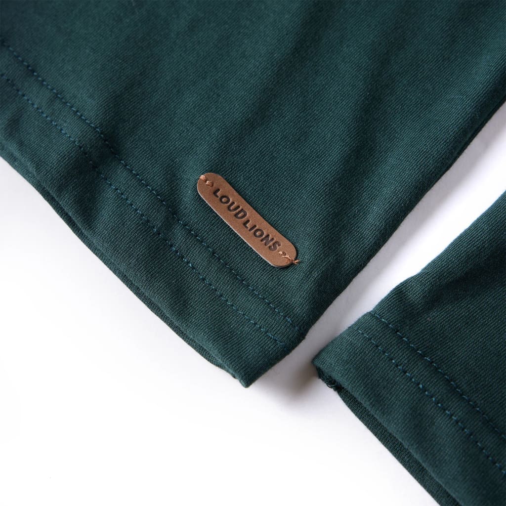 Kinder-Langarmshirt Dunkelgrün 104