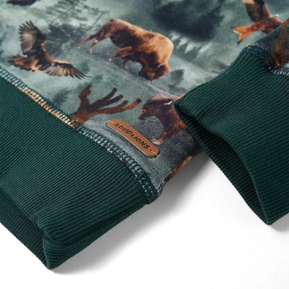 Kinder-Sweatshirt Dunkelgrün 92