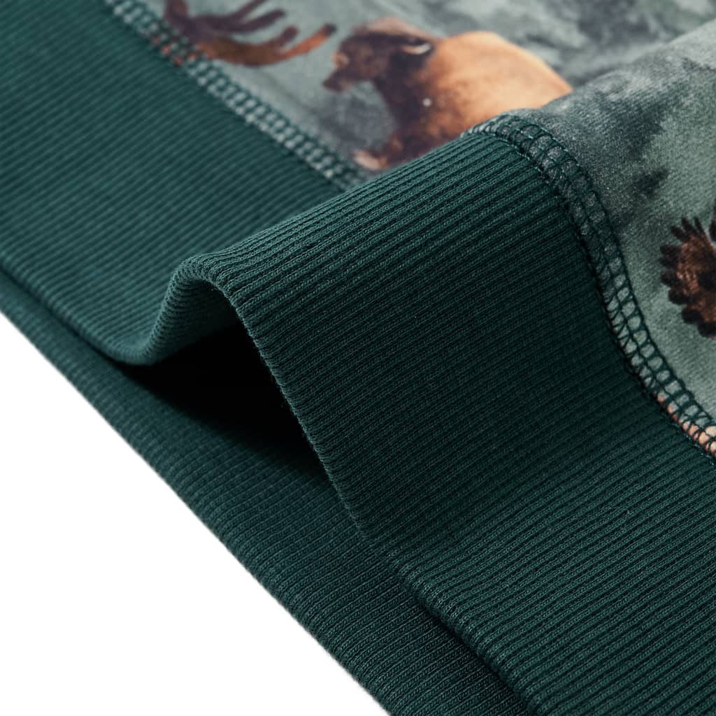 Kinder-Sweatshirt Dunkelgrün 128