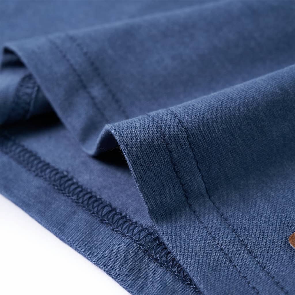 Kinder-Langarmshirt Blau Melange 128