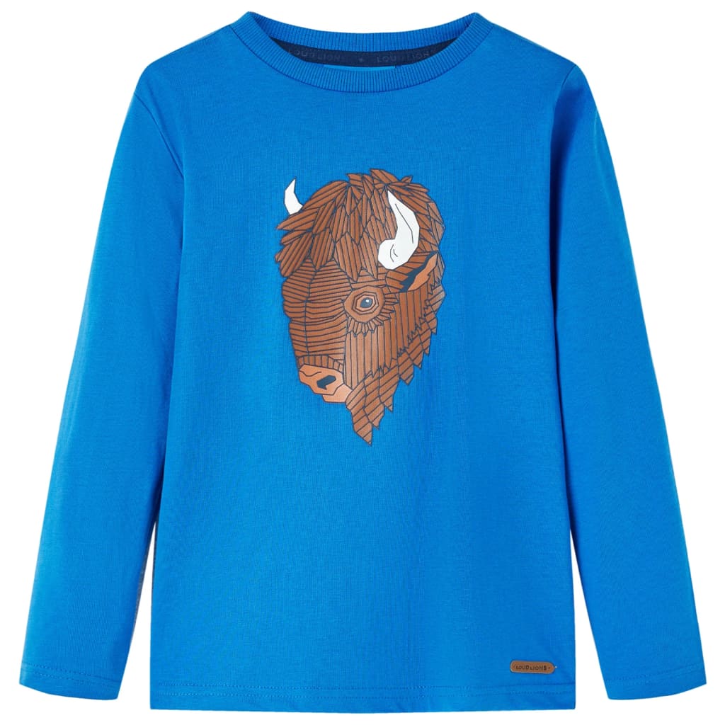 Kinder-Langarmshirt Kobaltblau 116