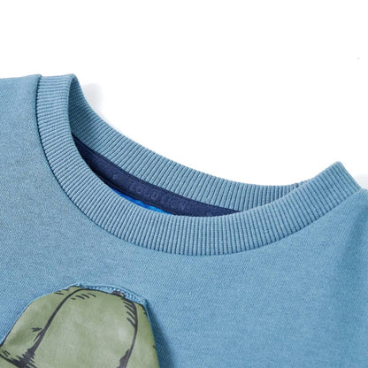 Kinder-Sweatshirt Mittelblau 104