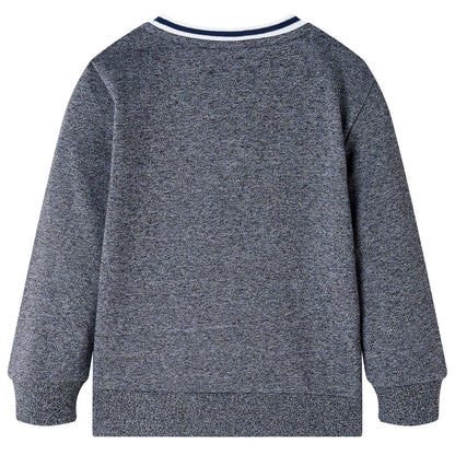 Kinder-Sweatshirt Marineblau Melange 92