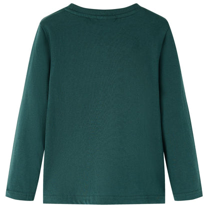 Kinder-Langarmshirt Dunkelgrün 116