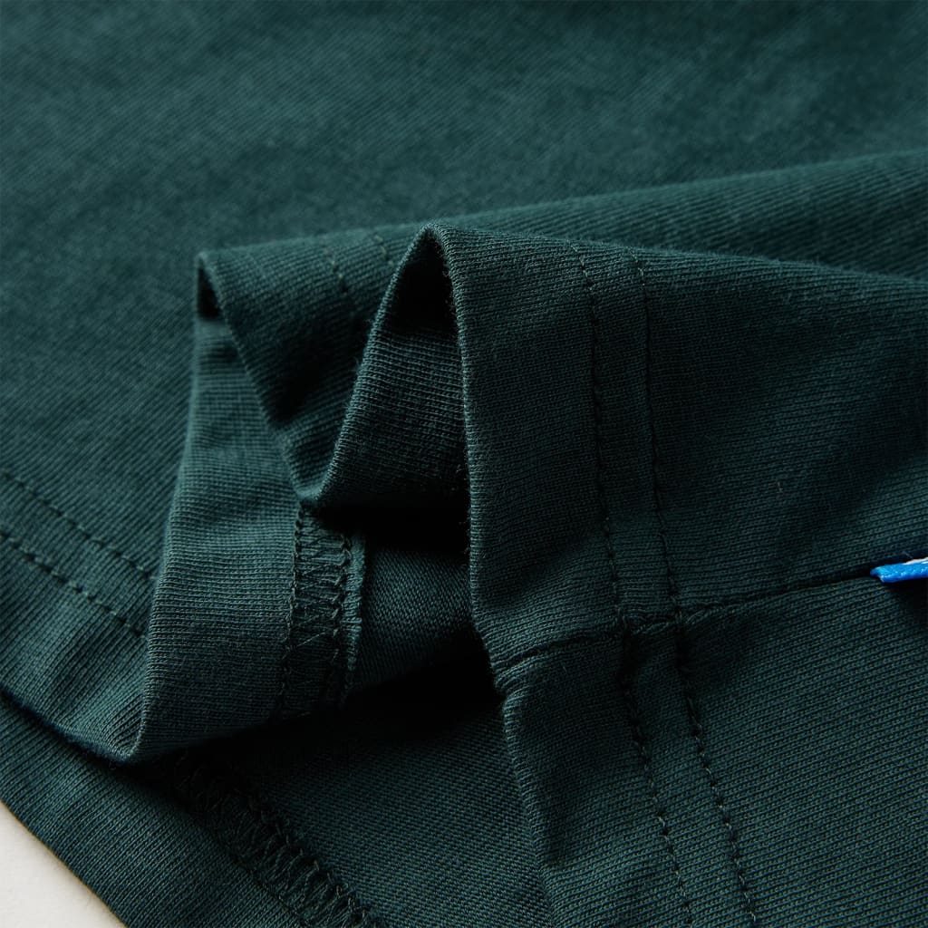 Kinder-Langarmshirt Dunkelgrün 116