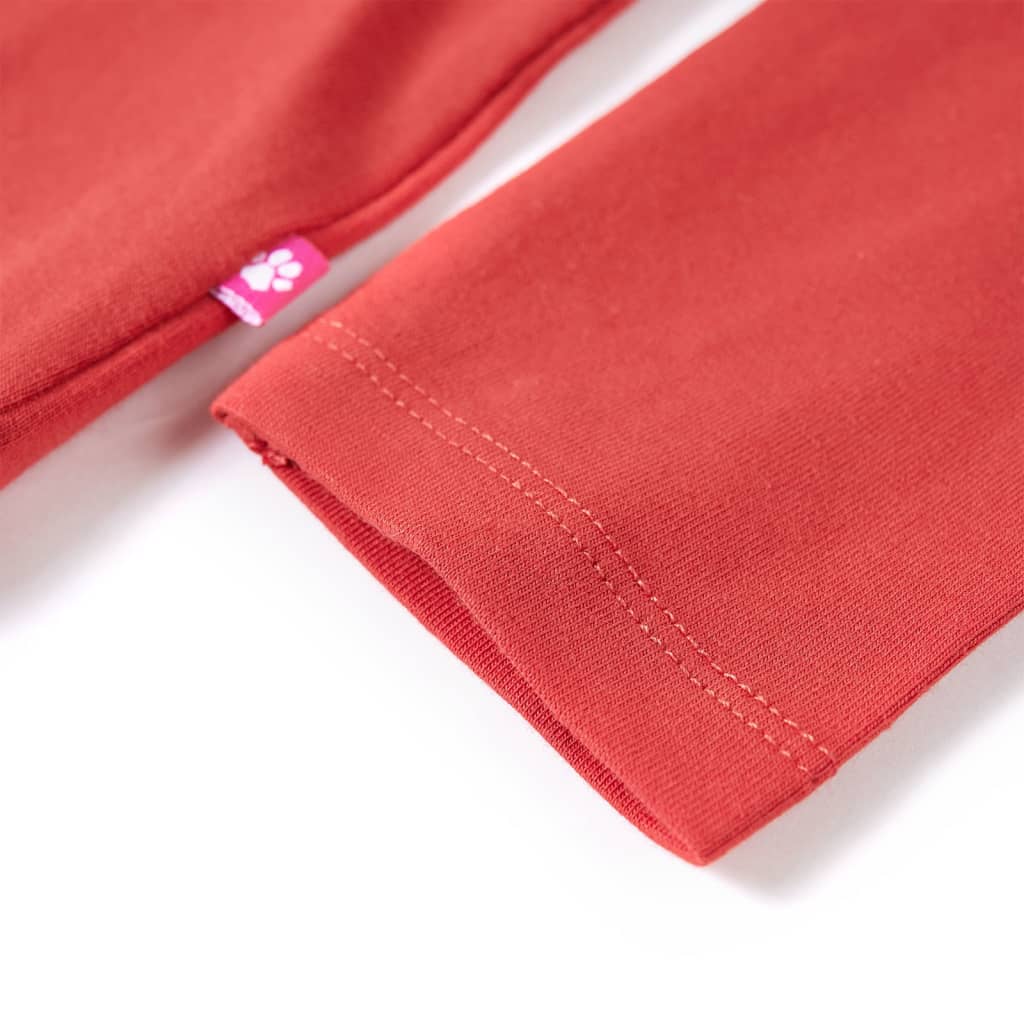 Kinder-Langarmshirt Dunkelrot 140