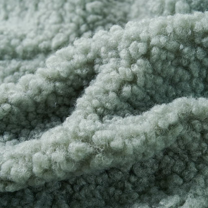 Kinder-Kapuzenjacke Teddy-Kunstpelz Minzgrün 116