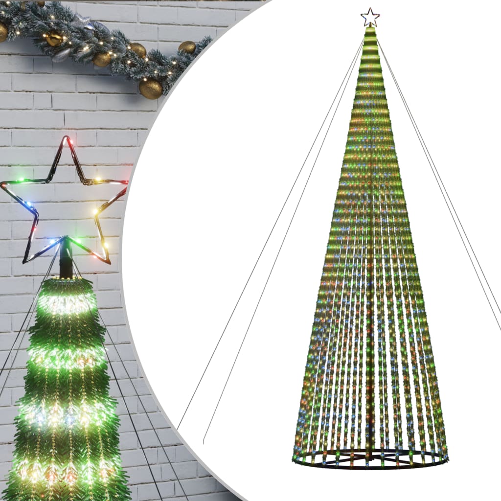 LED Weihnachtsbaum 1544 LEDs Mehrfarbig 500 cm