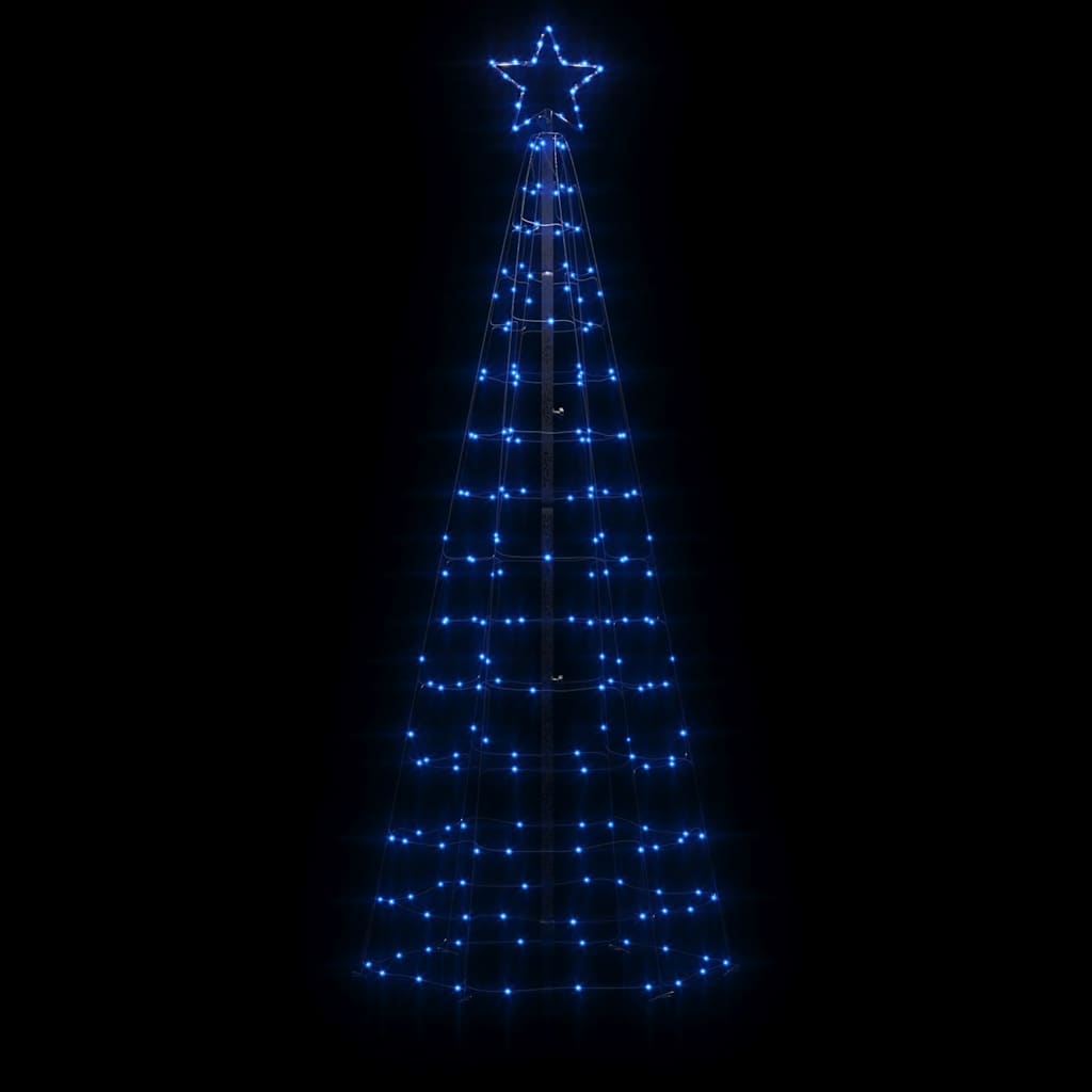 LED-Weihnachtsbaum mit Erdspießen 220 LEDs Blau 180 cm