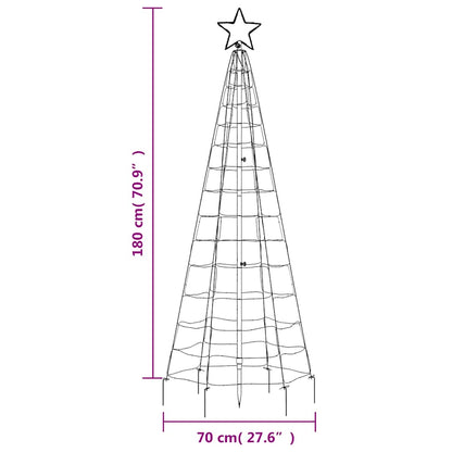 LED-Weihnachtsbaum mit Erdspießen 220 LEDs Blau 180 cm