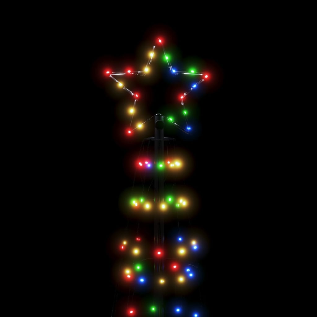 LED-Weihnachtsbaum mit Erdspießen 570 LEDs Mehrfarbig 300 cm