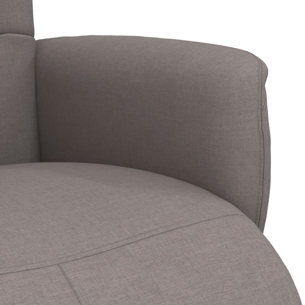 Relaxsessel mit Fußteil Taupe Stoff