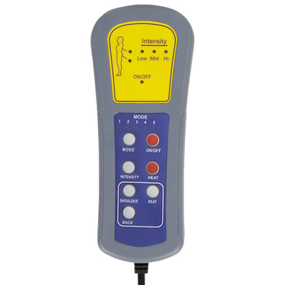 Massagesessel mit Fußteil Schwarz Kunstleder