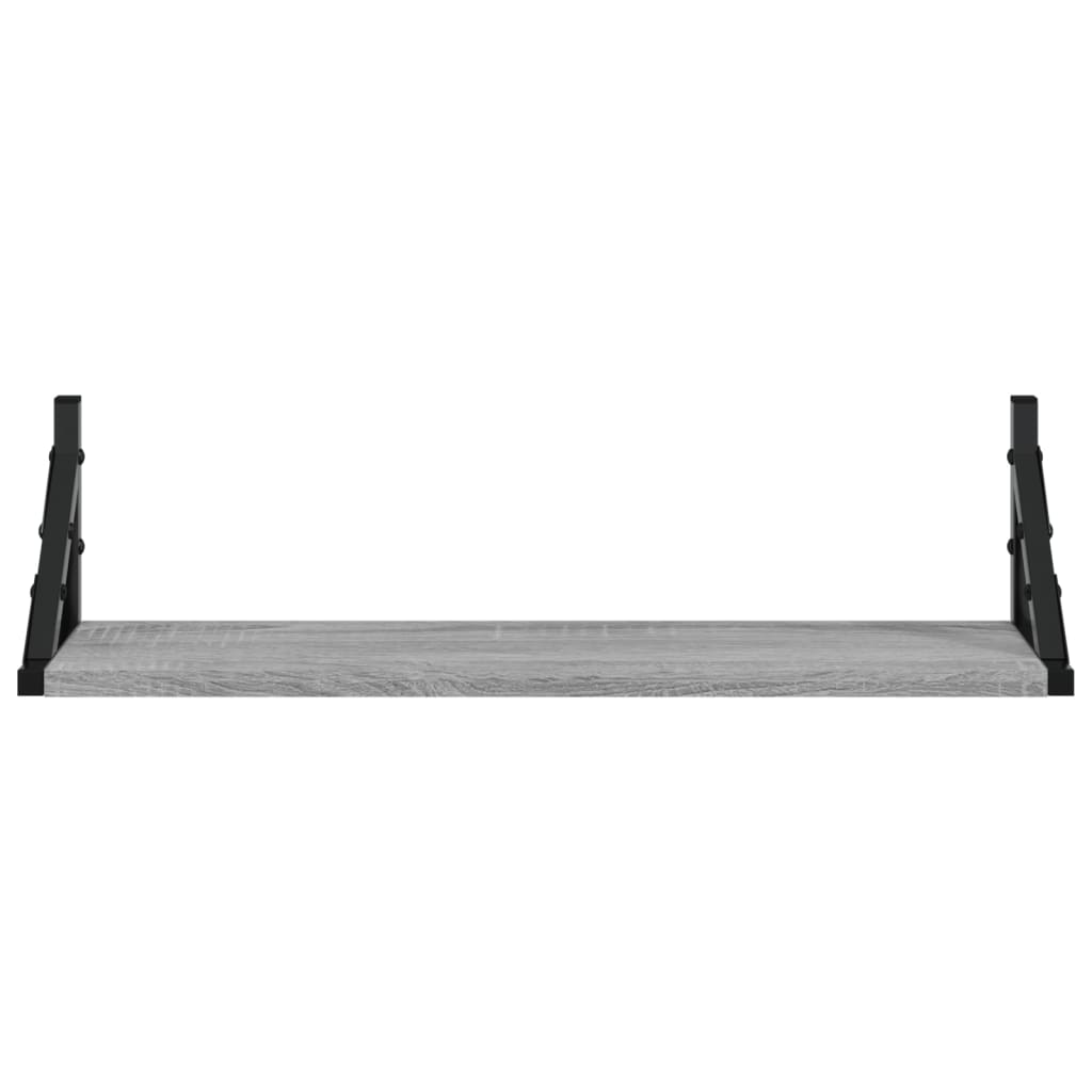 Wandregale 2 Stk. Grau Sonoma 60x15x15,5 cm