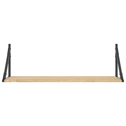 Wandregale 2 Stk. Sonoma-Eiche 80 x 25 x 25,5 cm Holzwerkstoff