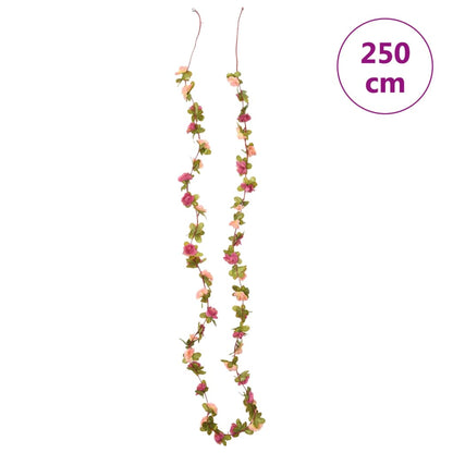 Blumengirlanden Blumen 6 Stk. Rosa 250 cm