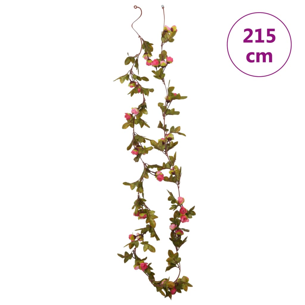 Blumengirlanden Blumen 6 Stk. Rosenrot 215 cm