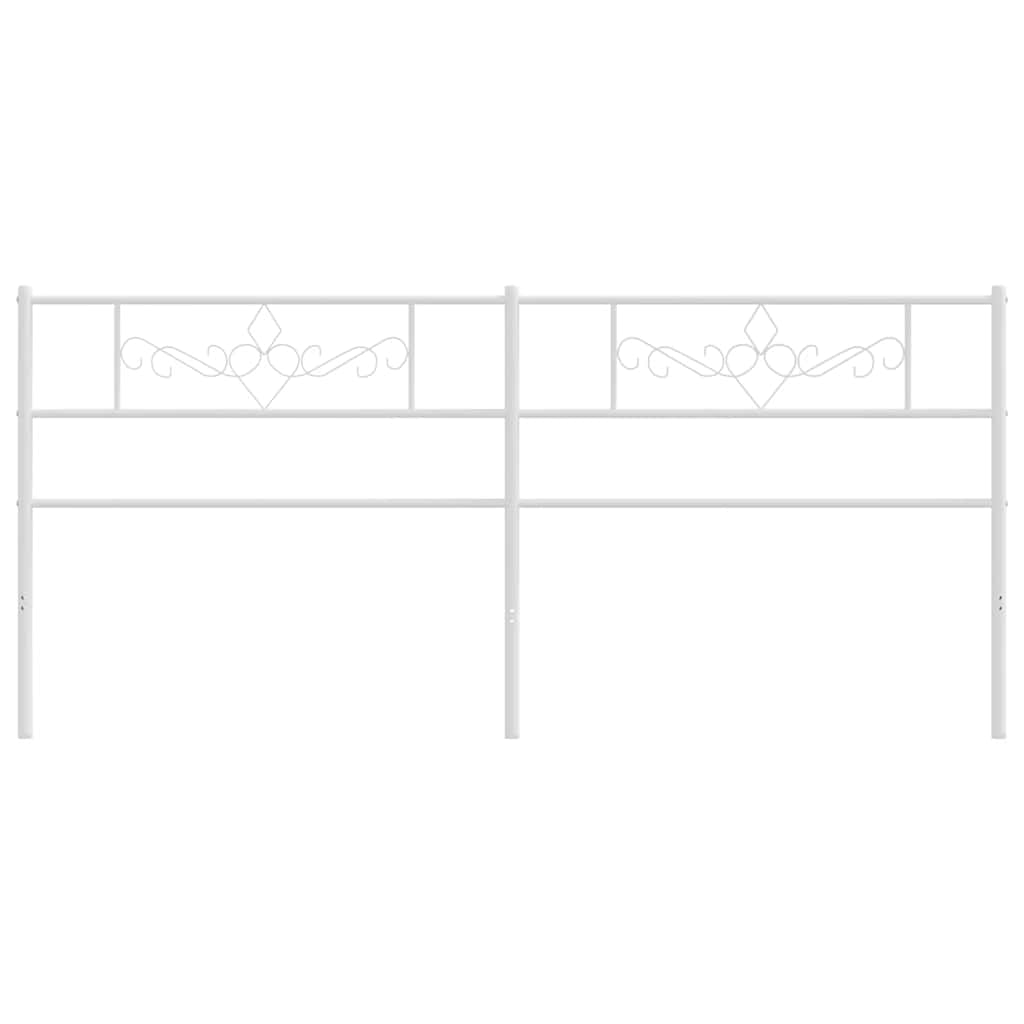 Ersatz-Kopfteil Metall Weiß 180 cm