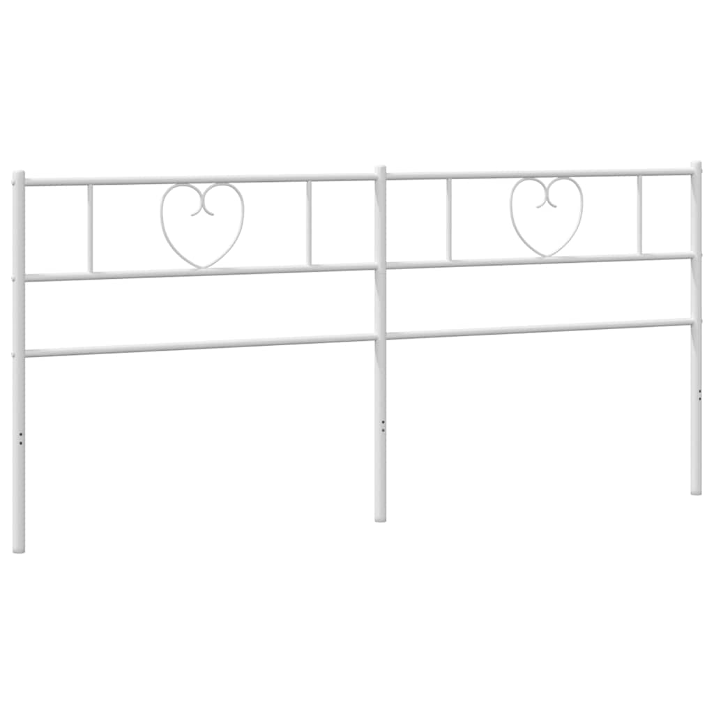 Ersatz-Kopfteil Metall Weiß 180 cm