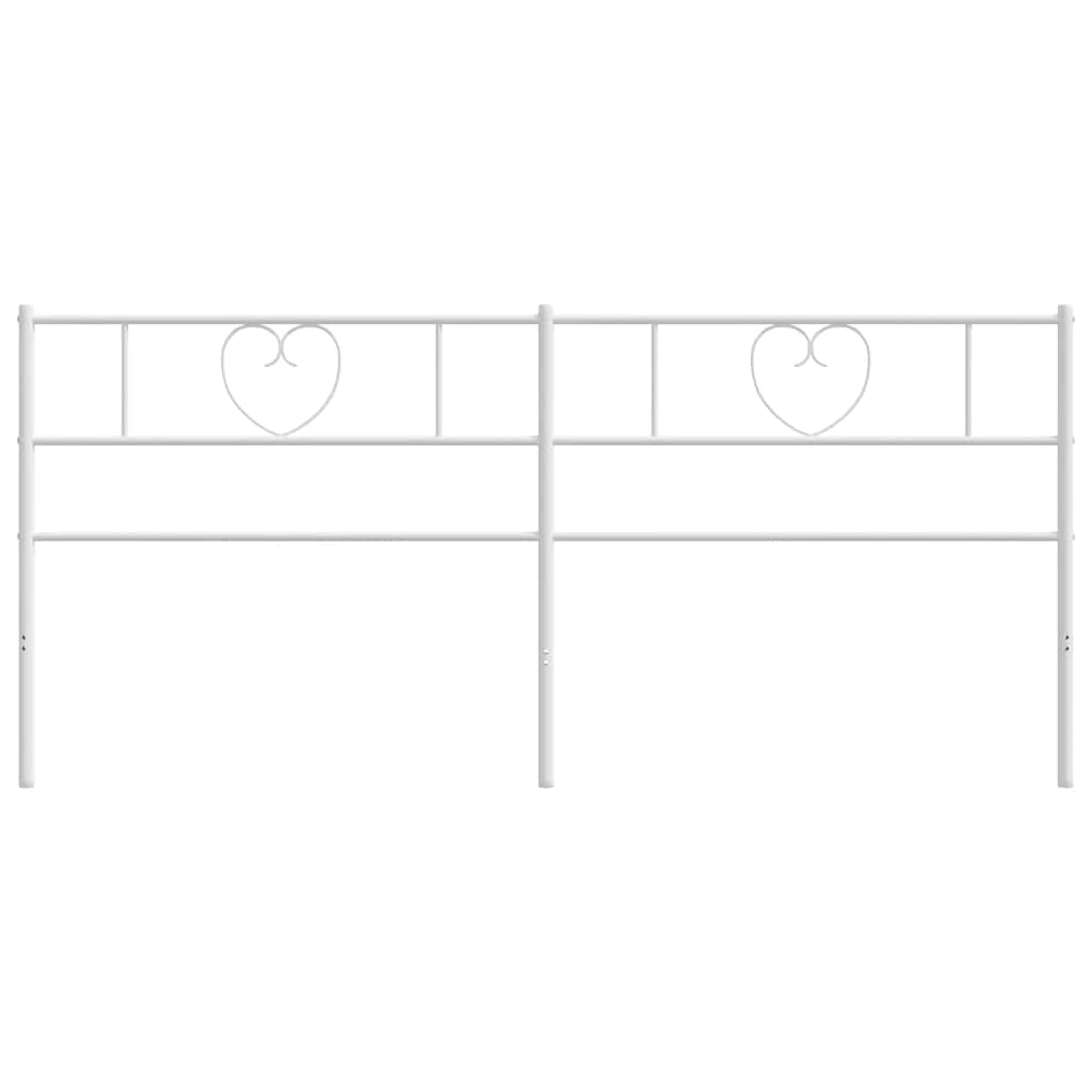 Ersatz-Kopfteil Metall Weiß 193 cm