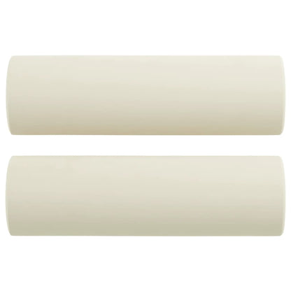 2-Sitzer-Sofa mit Zierkissen Creme 120 cm Samt