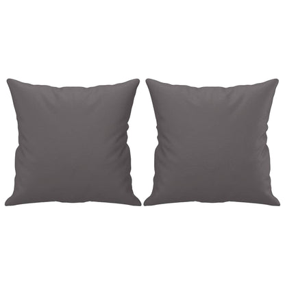 2-Sitzer-Sofa mit Zierkissen Grau 120 cm Kunstleder