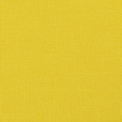 3-Sitzer-Sofa mit Hocker Hellgelb 180 cm Stoff