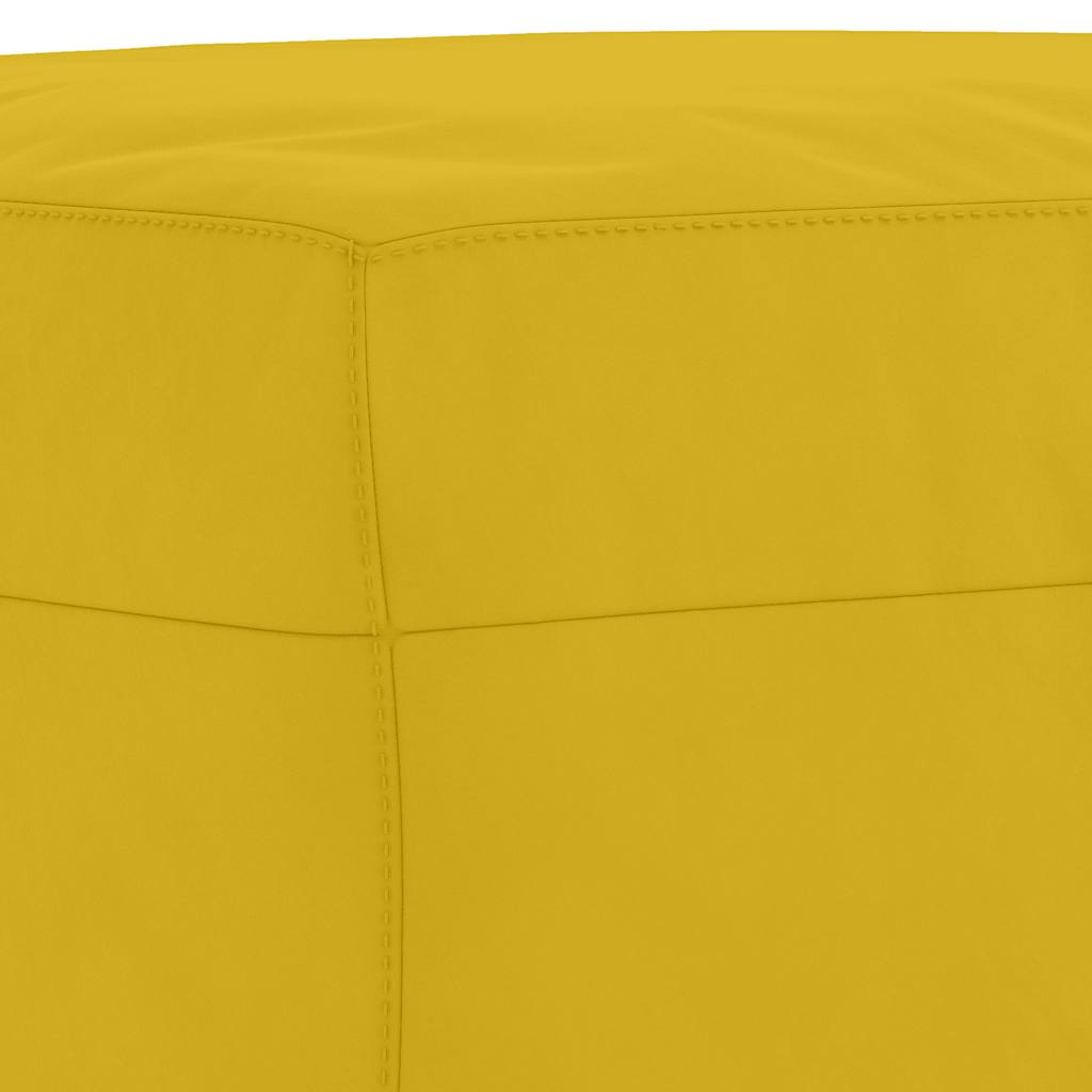 4-tlg. Sofagarnitur mit Kissen Gelb Samt