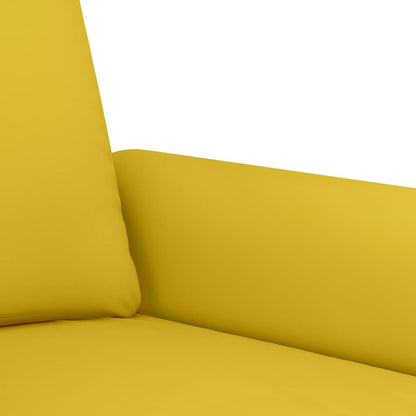 4-tlg. Sofagarnitur mit Kissen Gelb Samt