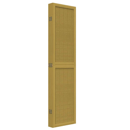 6-tlg. Raumteiler Braun Massivholz Paulownia