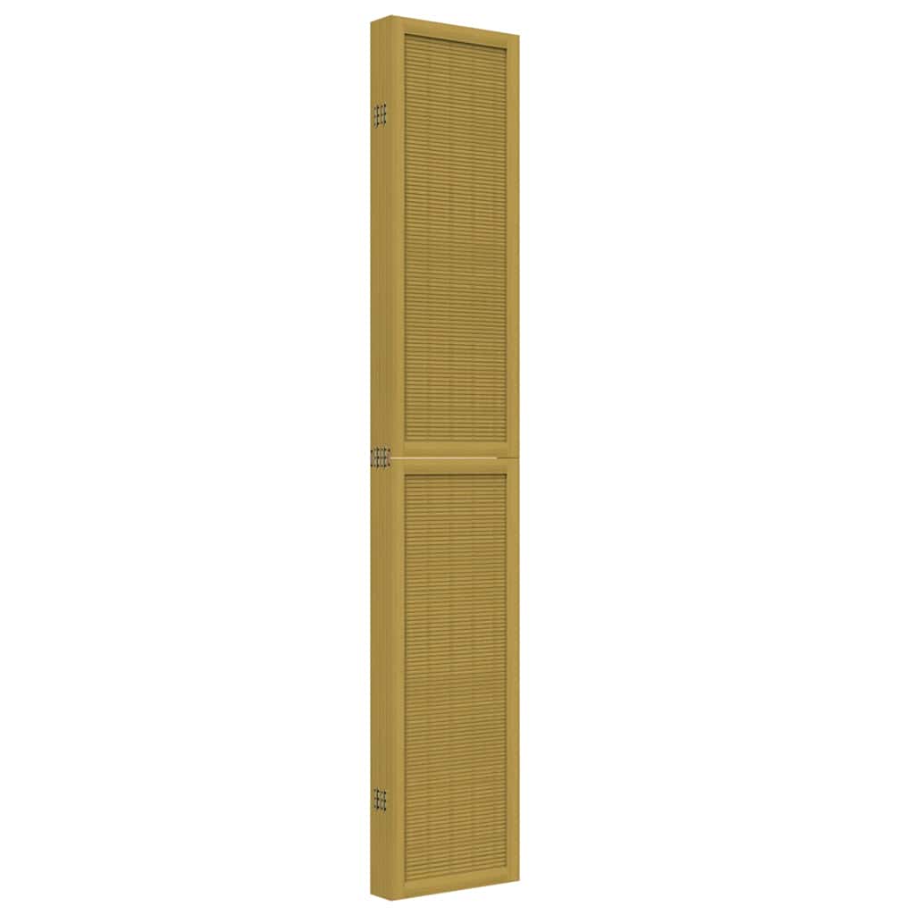 6-tlg. Raumteiler Braun Massivholz Paulownia