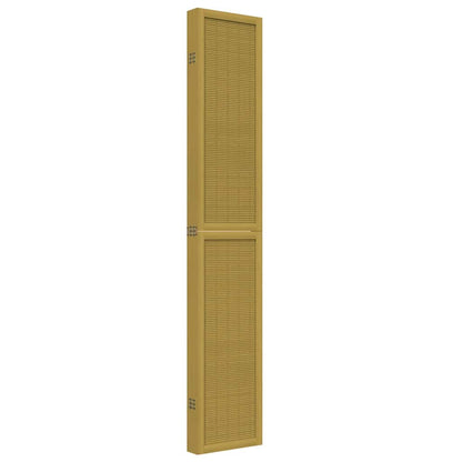 6-tlg. Raumteiler Braun Massivholz Paulownia