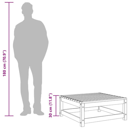 Gartenhocker Wachsbraun 70x70x30 cm Massivholz Kiefer