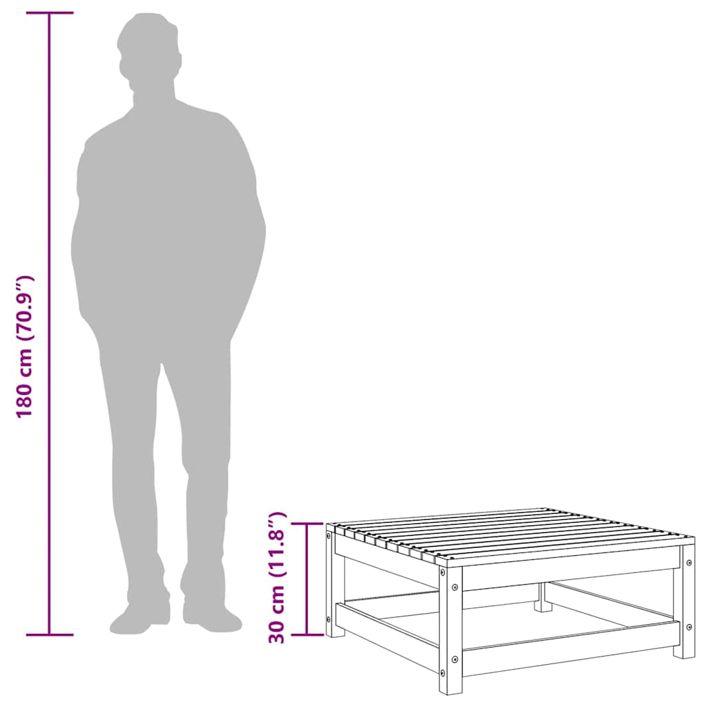Gartenhocker 70x70x30 cm Kiefernholz Imprägniert