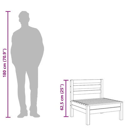 Gartensofa ohne Armlehnen Kiefernholz Imprägniert