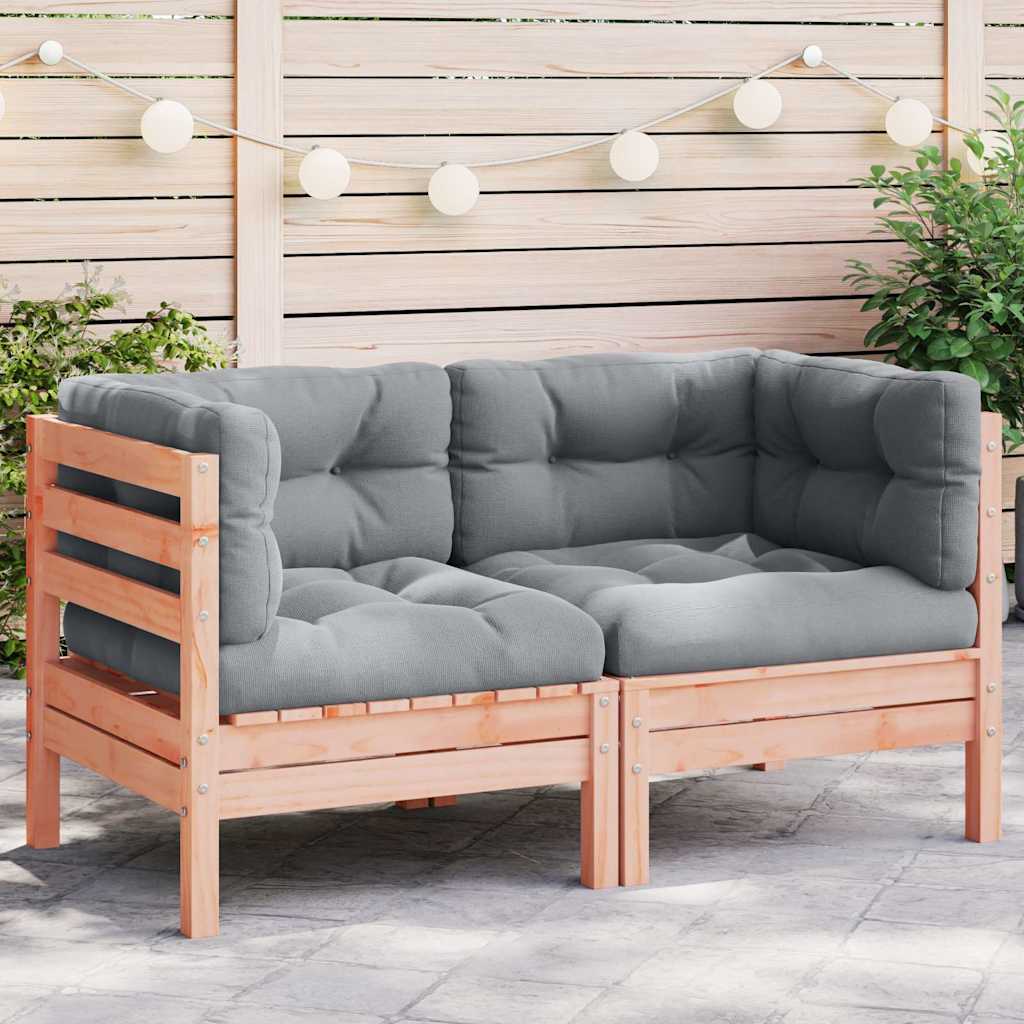 Garten-Ecksofa mit Kissen 2 Stk. Massivholz Douglasie