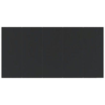 9-tlg. Garten-Essgruppe Schwarz Poly Rattan und Stahl