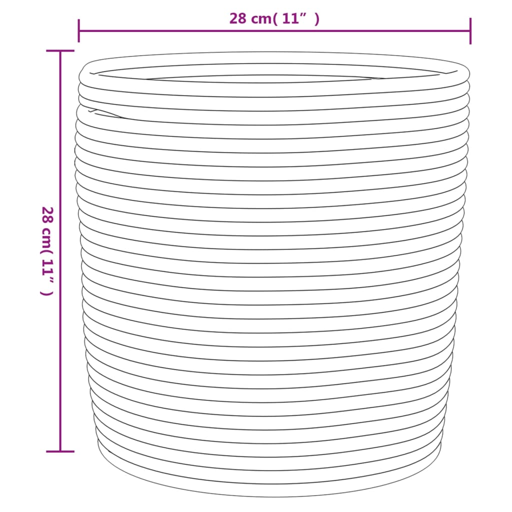 Aufbewahrungskörbe 2 Stk. Grau und Weiß Ø28x28 cm Baumwolle