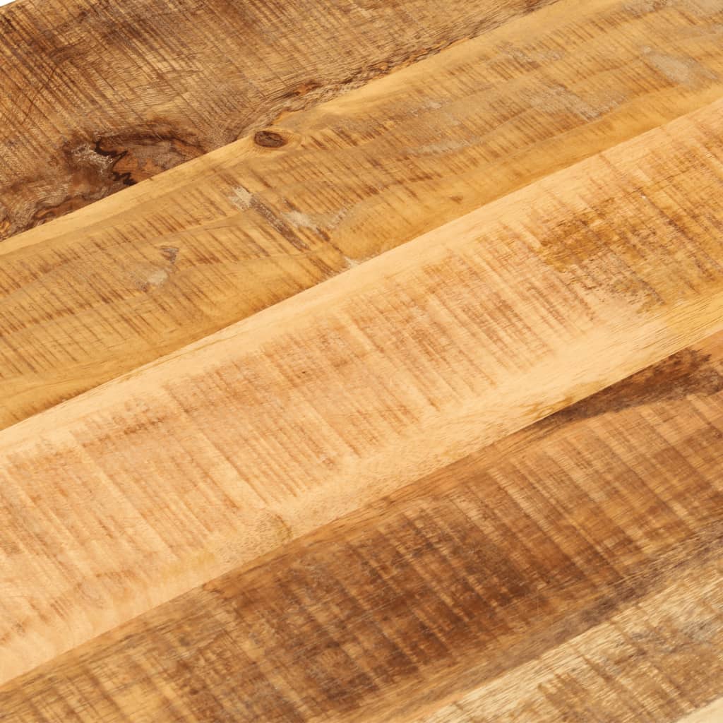Tischplatte 120x50x2,5 cm Oval Raues Massives Mangoholz