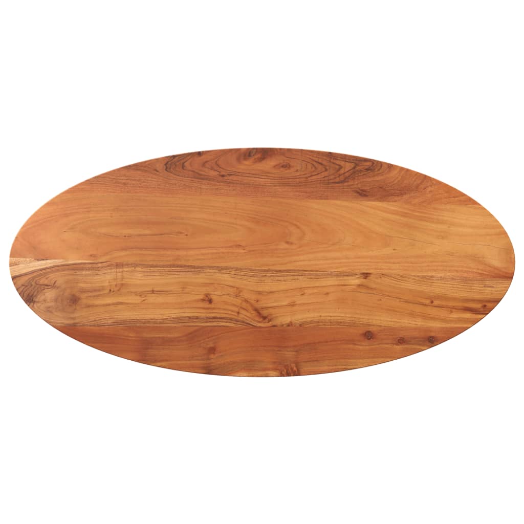 Tischplatte 100x50x2,5 cm Oval Massivholz Akazie