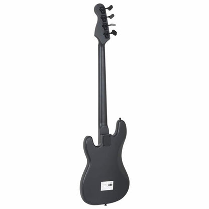 E-Bass für Anfänger mit Tasche Schwarz 4/4 46"
